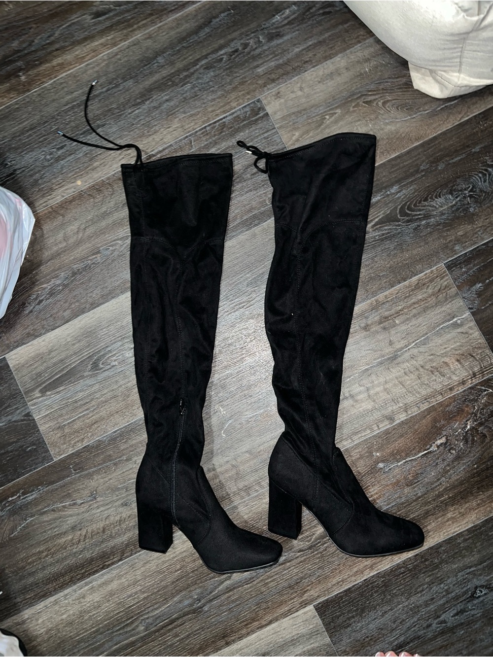 Unisa Black Over-The-Knee Block Heel Boots